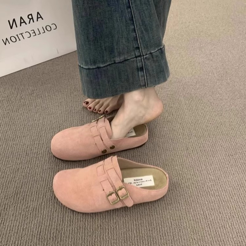 NEXT ROAD英国联名复古文艺厚底包头半拖鞋女外穿穆勒鞋一脚蹬