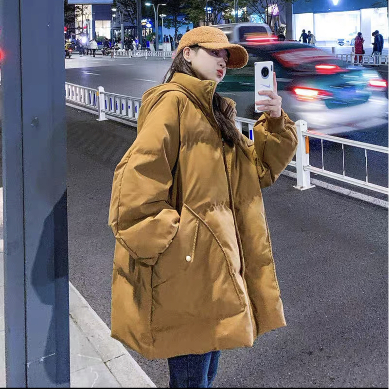 米兰风mdcw孕妇羽绒棉服外套女中长款冬季宽松大码外穿孕妇装