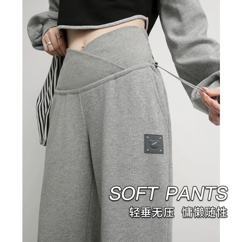 英国DHWA孕妇裤子春秋季外穿不勒肚子阔腿裤2026新款直筒长裤春装