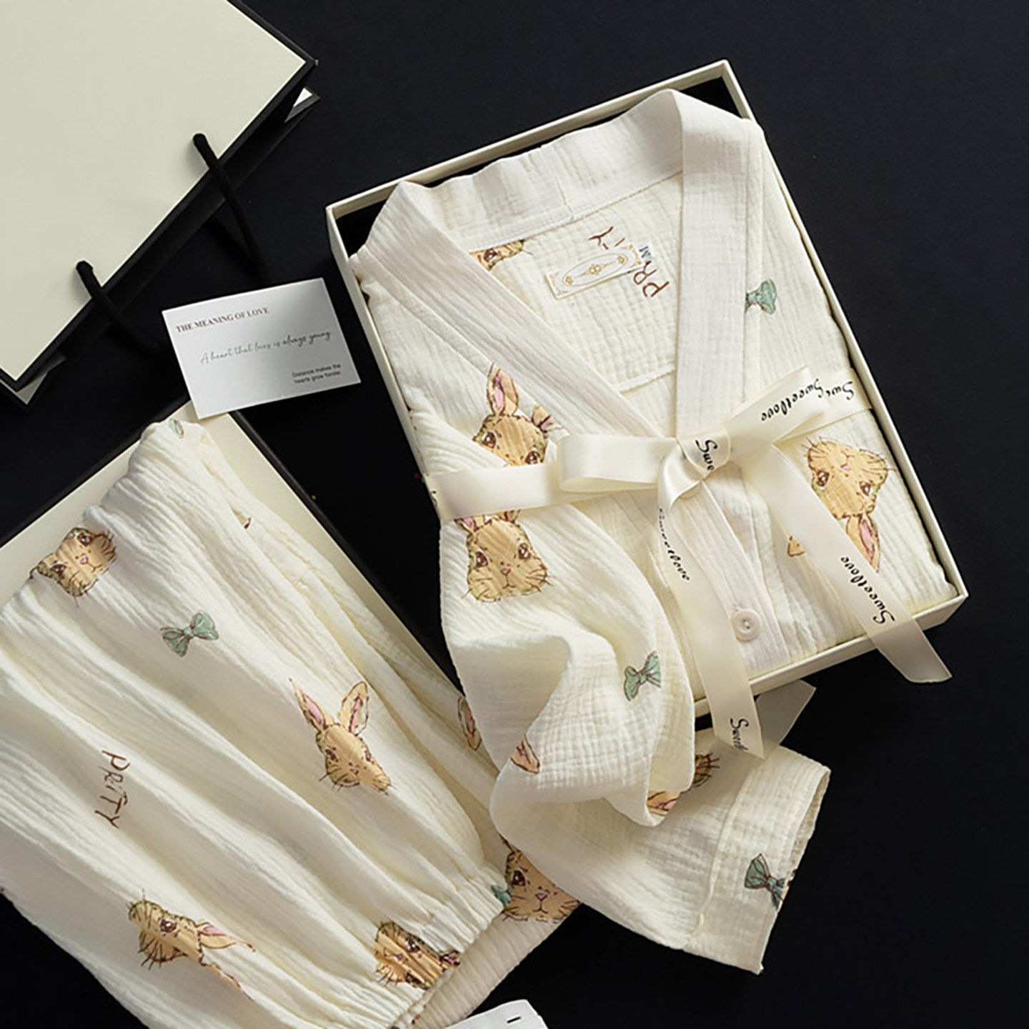 法国Uamtor纱布月子服夏季薄款产后纯棉孕妇睡衣哺乳衣棉纱家居服