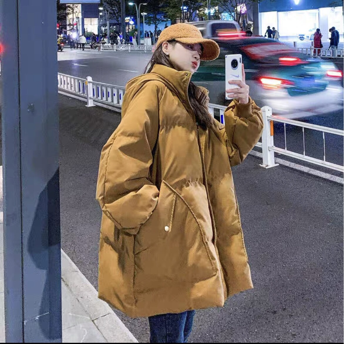 英国风MDCW孕妇羽绒棉服外套女中长款冬季宽松大码外穿孕妇装