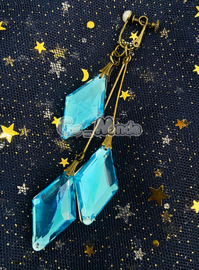 迪士尼扭曲仙境 小美人鱼 Floyd Jade 耳环螺旋耳夹款cosplay道具