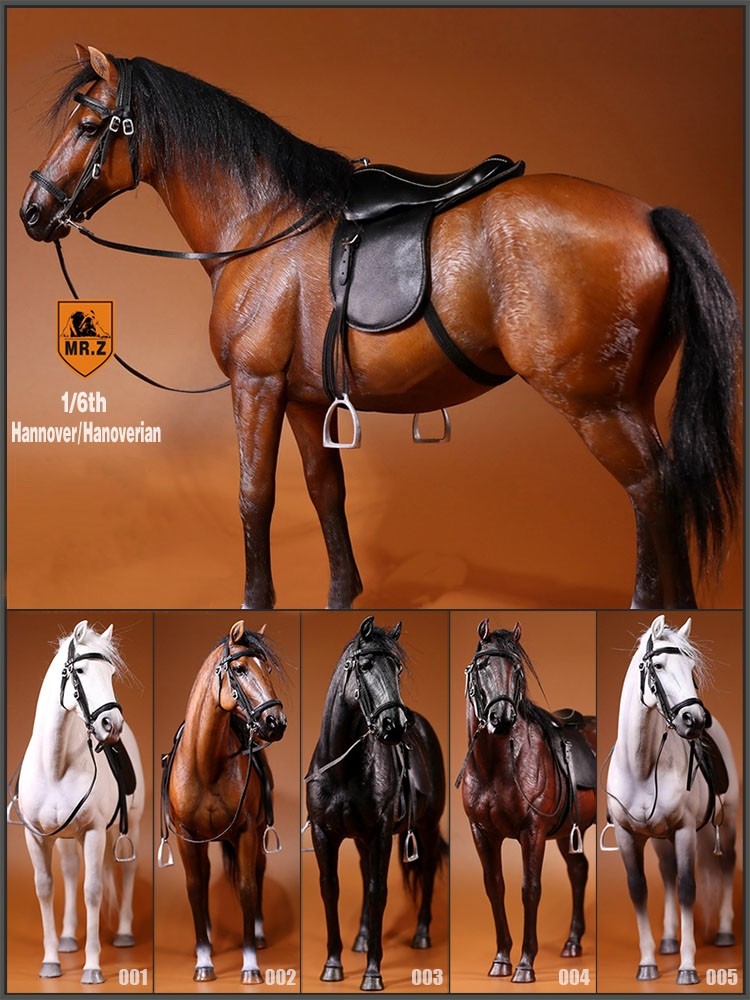 mrz 温血马摆件 工艺模型 客厅 玄关装饰品兵人坐骑 战马潮玩手办