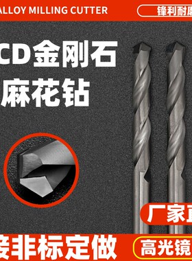 金刚石pcd钻头非标定制碳纤维陶瓷石墨钨钢毛胚专用宝石麻花钻头
