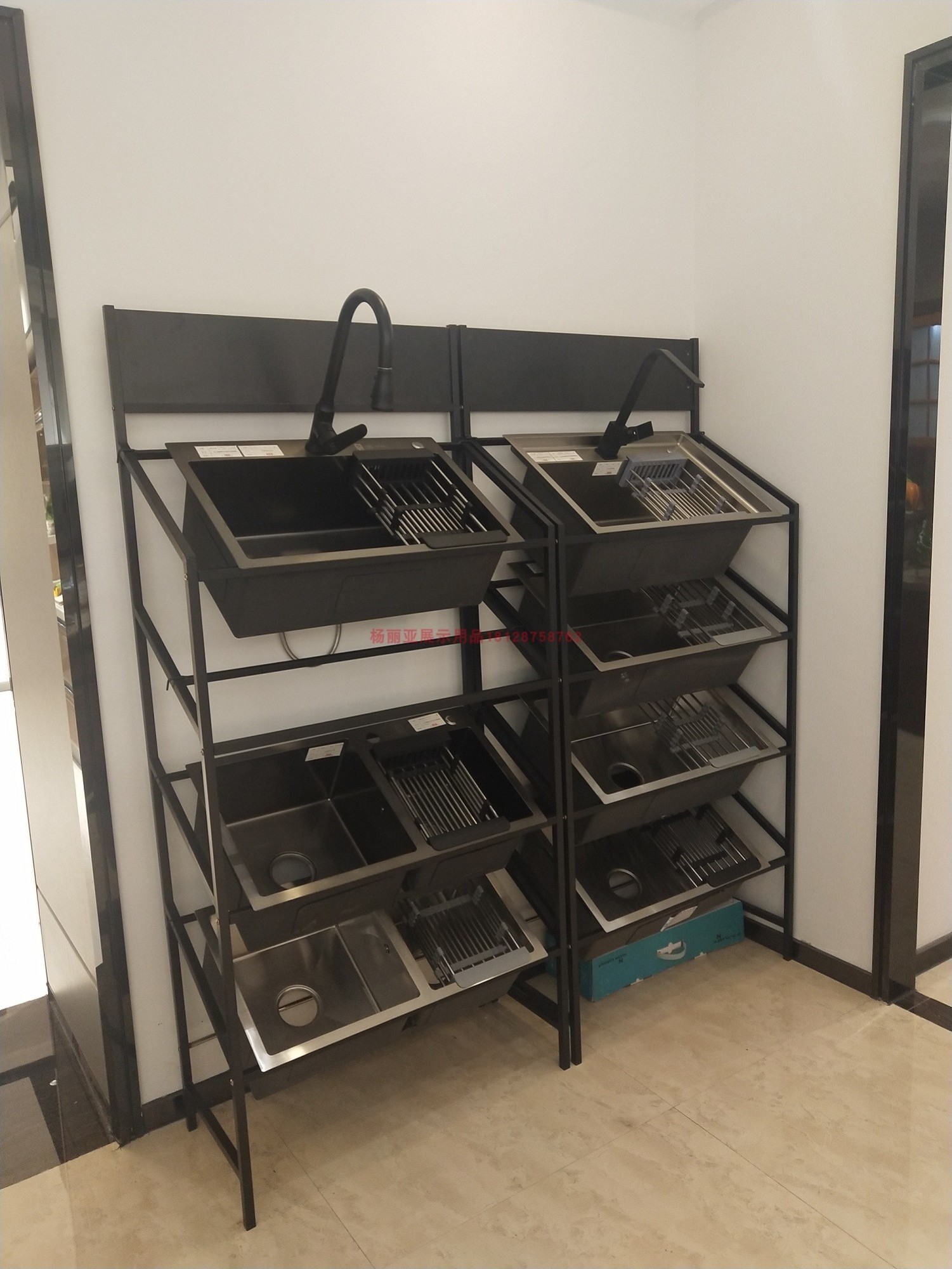 不锈钢水槽洗菜盆洗手盆展示架陶瓷展具洗碗槽架子单槽双槽样品架