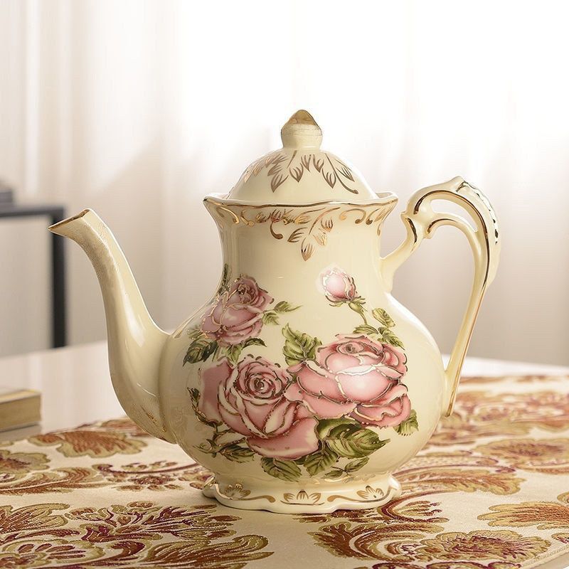 下午茶勺盖子陶瓷英式杯子壶奢华茶壶高档欧式水杯套装花咖啡杯碟