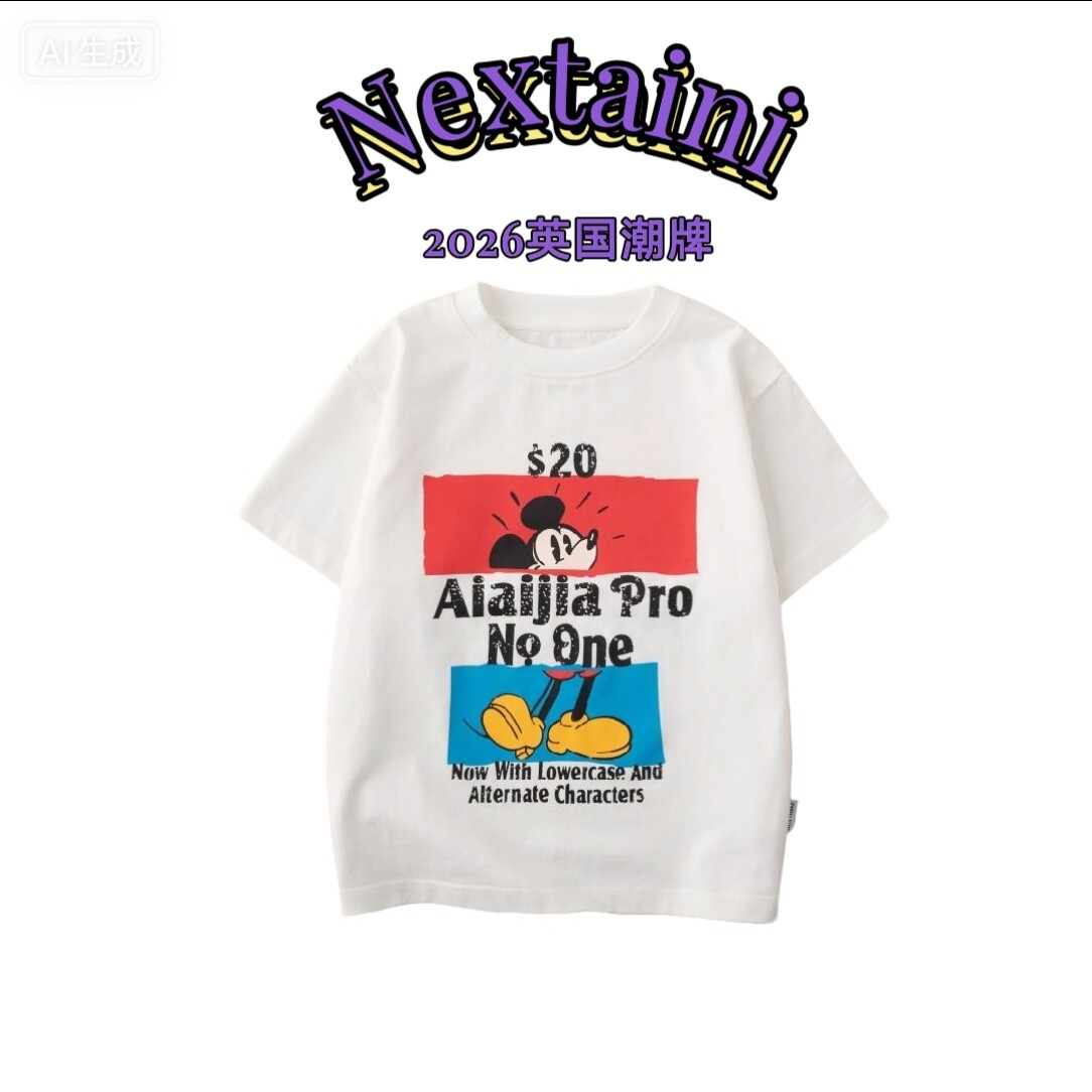 nextaini男童夏装短袖套装2026新款夏季男孩薄款运动酷帅衣服