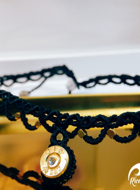 RIEN原创弹底首饰酷女孩Choker手工编织可调节颈链项链创意锁骨链