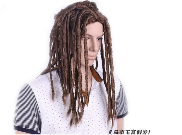 脏辫发套直接戴街舞男生假发新款头套嘻哈雷鬼长发说唱整顶摇滚