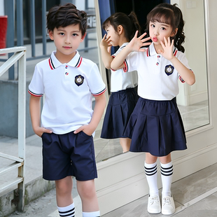 小学生校服幼儿园服夏装儿童开学班服夏季运动服套装短裤裙子短袖