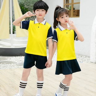 毕业季中小学生校服夏款开学幼儿园服运动会班服男女短裤短裙套装