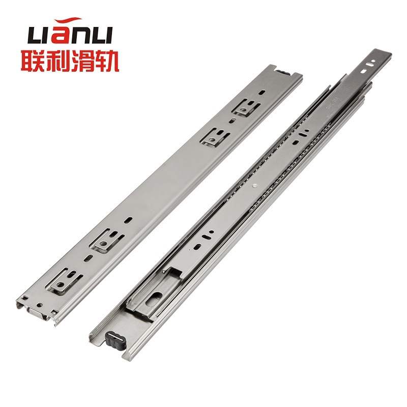 供应45宽全304不锈钢滑轨ESR-45三节不锈钢导轨IDC31抽屉轨道滑轨