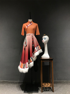 北京舞蹈演出服厂家定制藏族服饰剧目暮春少数民族练习服考级服装