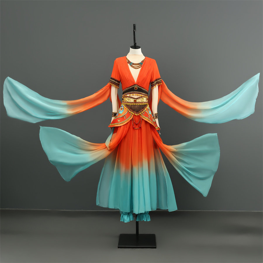 北京小夕远古的呼唤古典舞敦煌飞天飘逸反弹琵琶异域风情敦煌服饰