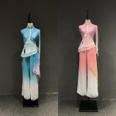 北京小夕出租定制胶州秧歌舞剧目澜水见月圆演出服飘逸艺考定制