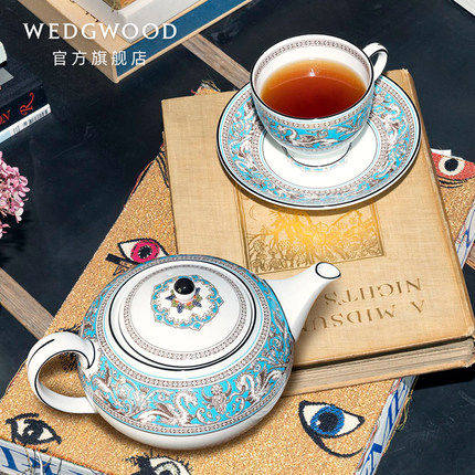 英产现货WEDGWOOD威基伍德丝绸之路骨瓷咖啡壶咖啡杯碟欧式咖啡具