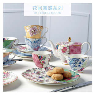 现货秒发WEDGWOOD威基伍德花间舞蝶骨瓷咖啡杯碟茶具套装乔迁礼物