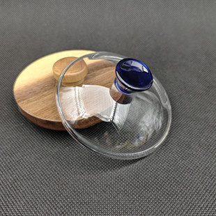 三才盖碗玻璃盖碗茶杯盖耐热防烫单个泡茶碗盖大号功夫茶具茶碗盖