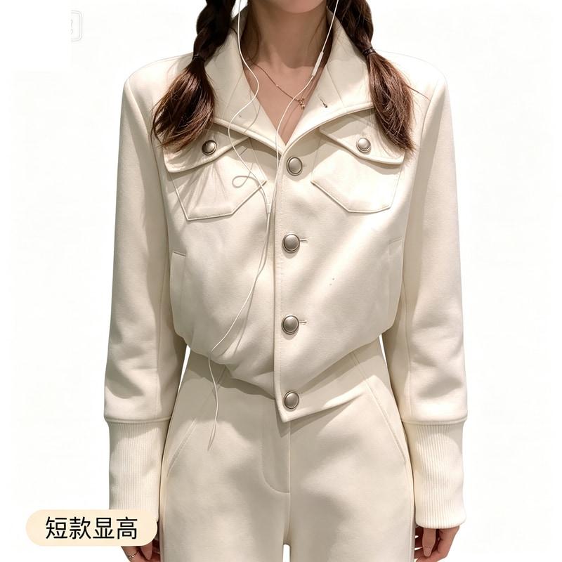 早春独特漂亮外套女款春韩系小个子百搭设计感高级感夹克短款上衣图片