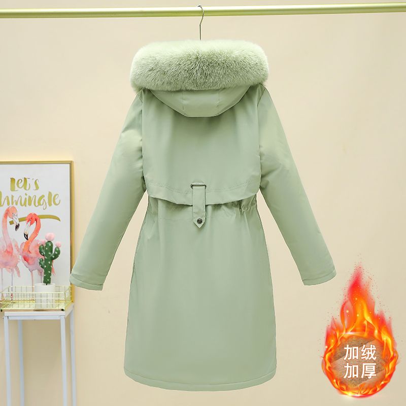 新款派克棉服女中长款2025大码韩版加绒棉衣外套加厚冬季处理棉袄