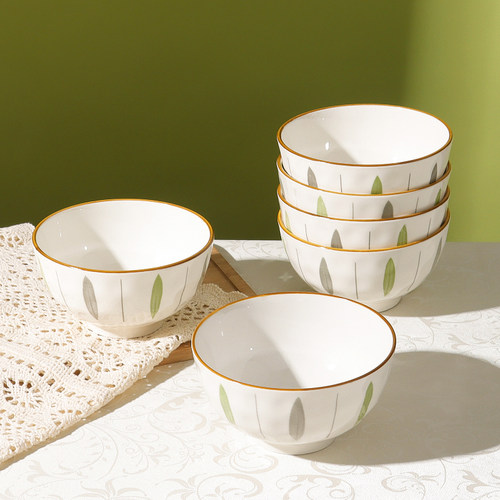 怀瑾清新米饭碗家用2026新款釉下彩特别好看的餐具小碗陶瓷吃饭碗