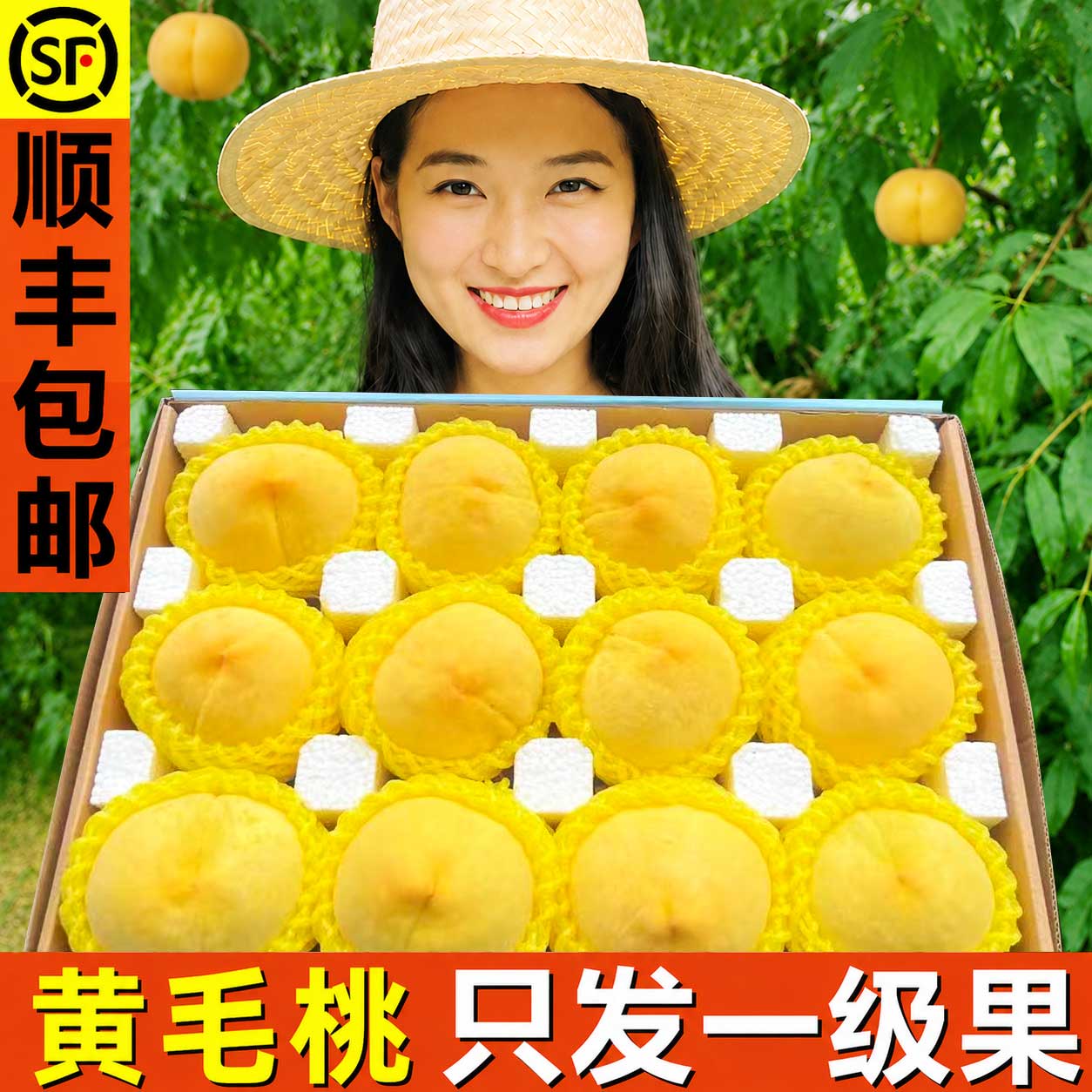 黄桃新鲜水果蒙阴黄毛桃