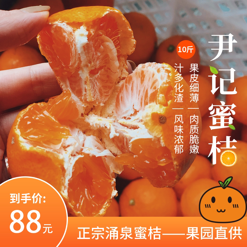 尹记正宗涌泉蜜桔临海无核精品高山蜜橘当季孕妇儿童水果顺丰