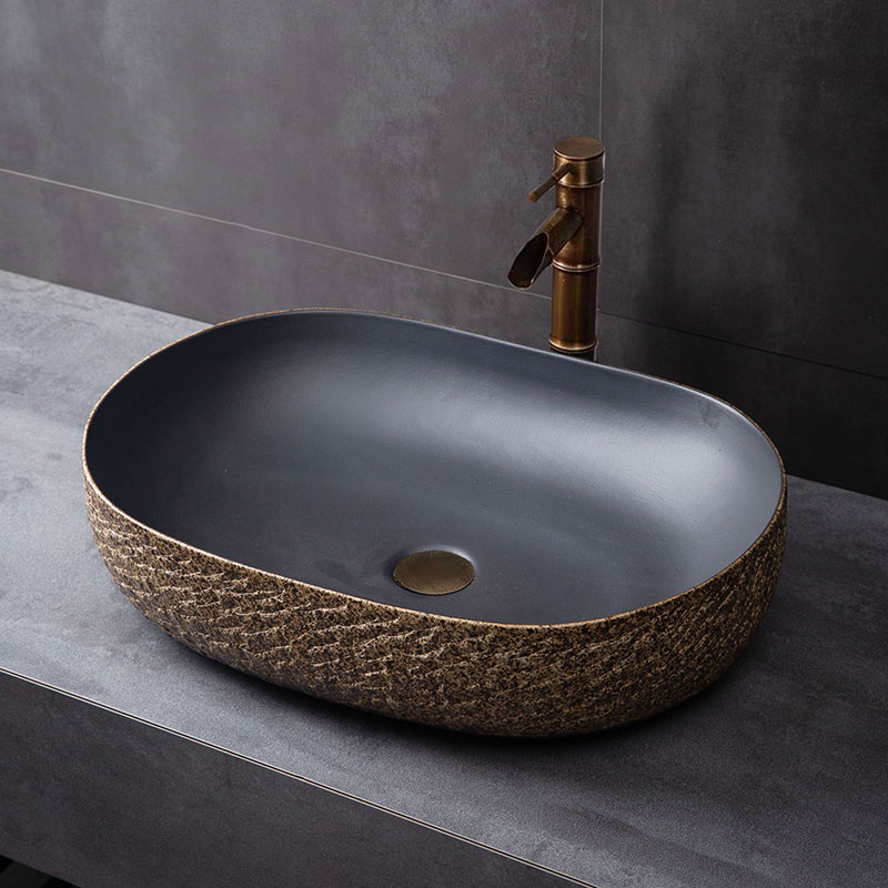 复古侘寂风陶瓷台上盆