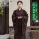 透气薄款 善圆海青服居士服男女同款 夏季 高档长袍大褂海清僧服长褂