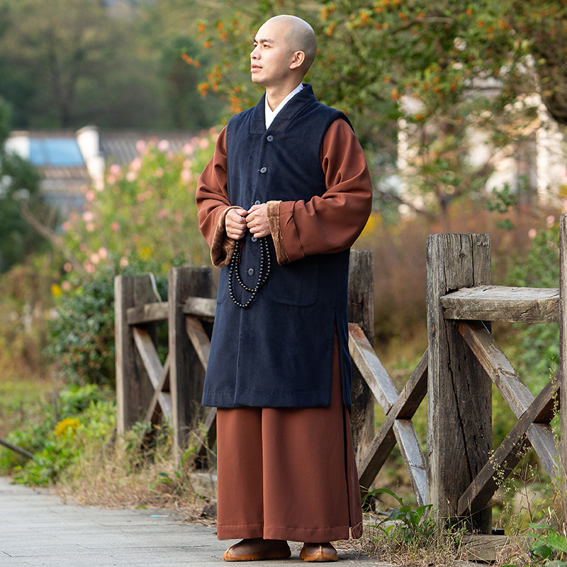 僧服伽蓝褂保暖马甲善圆