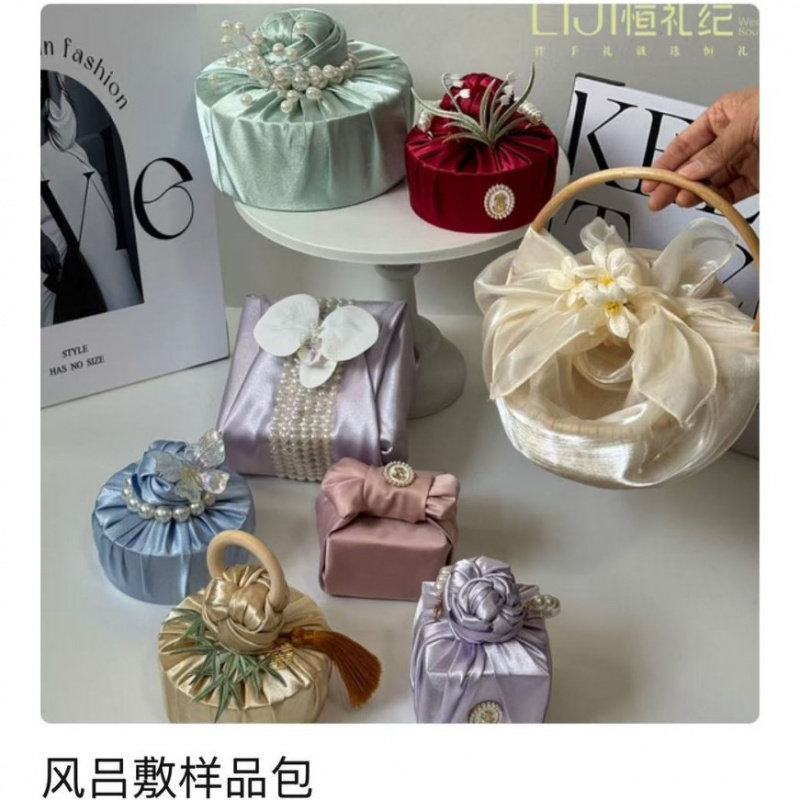 风吕敷伴手礼喜糖盒样品包 成品发货  大款包邮