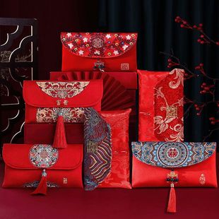 改口红包结婚万喜钱袋布艺大红包封2022新款个性创意改口费婚礼