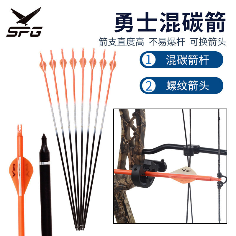 新款 可换箭头户外弓箭竞技 射箭射击器材配件箭支现货