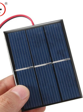 太阳能板滴胶板60X80 1.5V300MA带线0.5V小电机DIY制作太阳能玩具