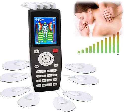 tens康复理疗仪 四通道输出同时使用8个贴 肌肉刺激器电疗脉冲仪