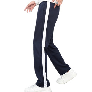 宽松白杠一条杠初高中校服裤 一条杠男女小学生运动长裤 子 校裤 夏季