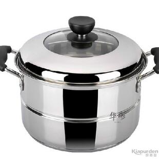 小蒸锅316不锈钢三层加厚家用汤锅带蒸笼双多2层电磁炉瓦斯竈专用