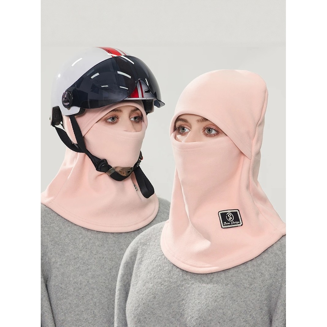 套头帽秋冬季加绒加厚保暖防寒帽子围脖一体户外防风全脸面罩骑行