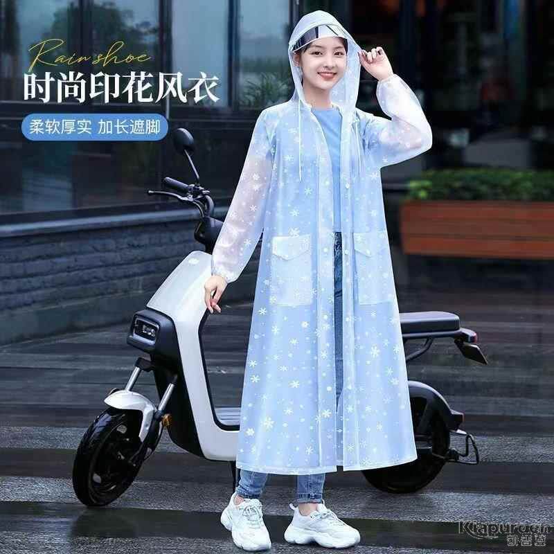 透明雨衣长版电动车女款薄款成人全身防暴雨防水雨披女式连身套装