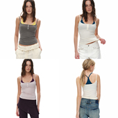 ReAimNess 假两件撞色背心