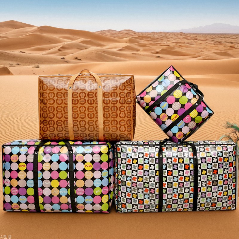 搬家袋编织袋棉被收纳袋无纺布加厚手提大容量搬家打包袋行李袋