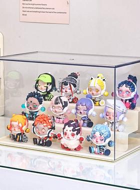 盲盒收纳展示架阶梯手办展示柜亚克力透明防尘适用泡泡玛特展示盒