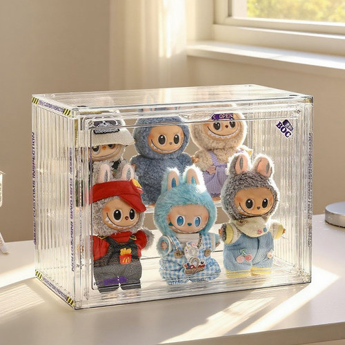 拉布布展示盒labubu搪胶娃娃柜子