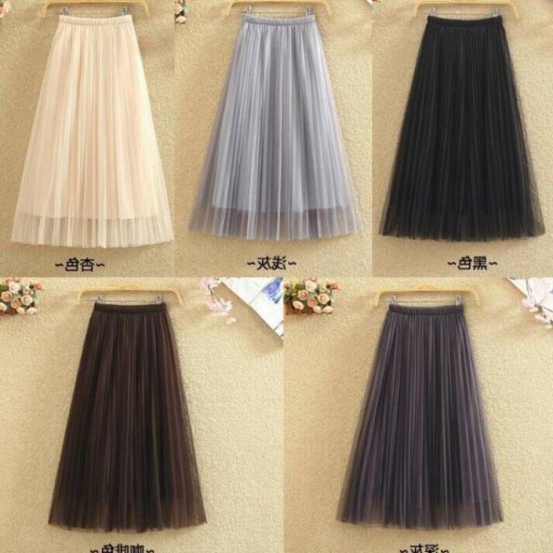 百褶半身裙春秋网纱裙百搭学生半身裙韩版显瘦仙女大摆蓬蓬纱裙。在类目 女装/女士精品, 半身裙中 - 来自Buy2taobao.com提供专业的淘宝代购服务