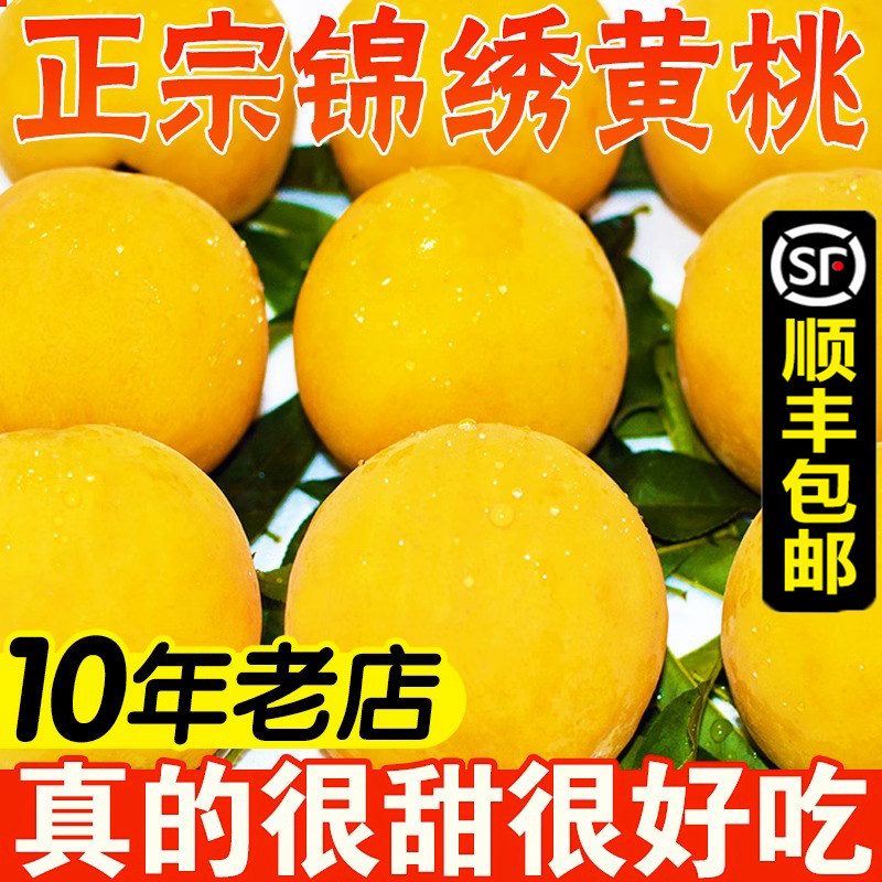 山东蒙阴黄桃鲜果临沂高山黄桃新鲜水果大黄桃整箱黄金蜜锦绣黄桃