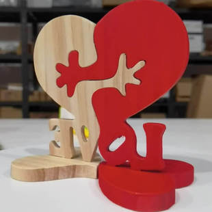 木心之爱摆件 木质装饰 情人节礼物 送爱人的礼物