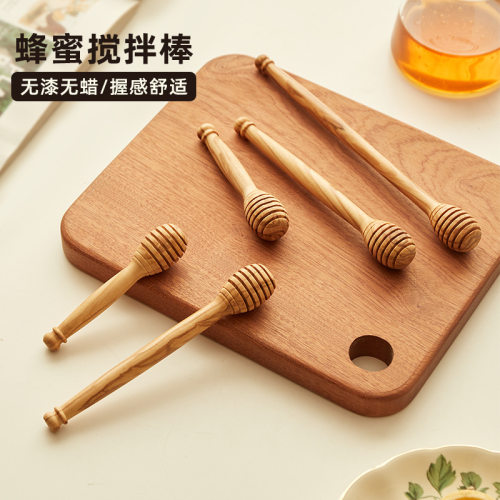 高端橄榄木蜂蜜棒蜂蜜卷实木取蜜器果酱专用无漆无蜡搅拌棒