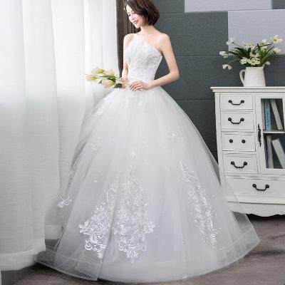 婚纱2019新款礼服齐地蕾丝公主梦幻白色新娘抹胸花朵齐地轻简约|ruв категории Женская одежда, Cвадебные платья, свадебное платье - от Buy2taobao.com для оказания профессиональной услуги покупки агента Taobao