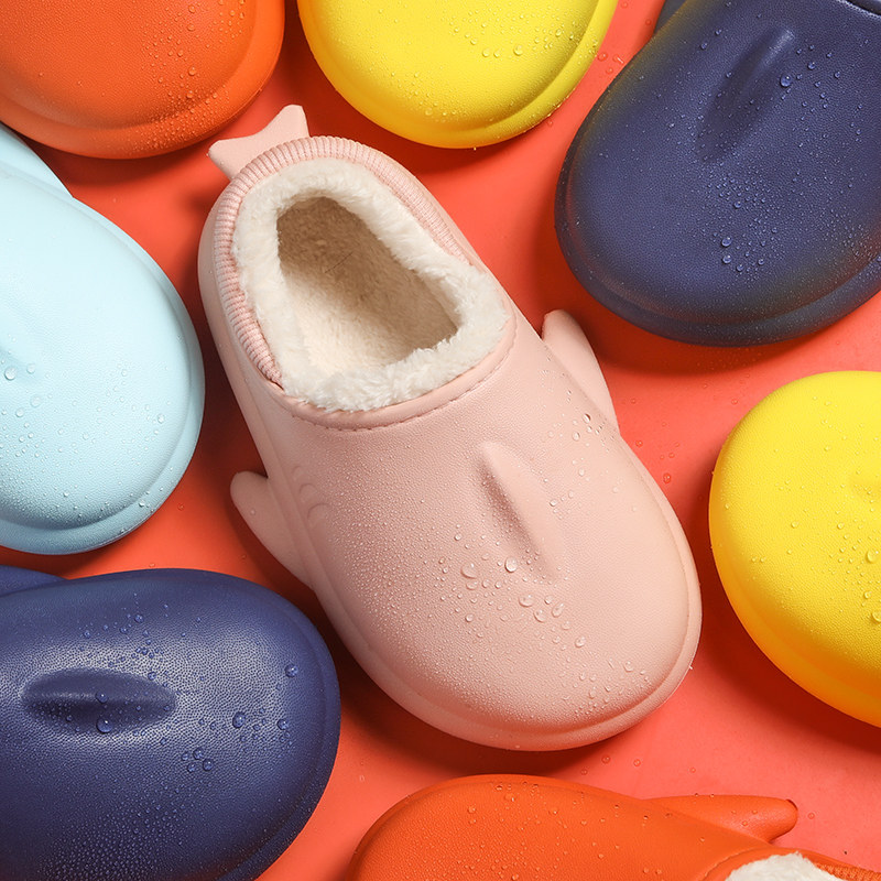 鲨鱼儿童拖鞋秋冬室内男童女童防滑棉拖鞋冬季亲子宝宝防水毛棉鞋,童鞋/婴儿鞋/亲子鞋,儿童棉拖鞋,淘宝优惠券,粉丝福利购,淘宝优惠卷