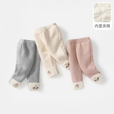 女童棉裤冬季加绒加厚打底裤